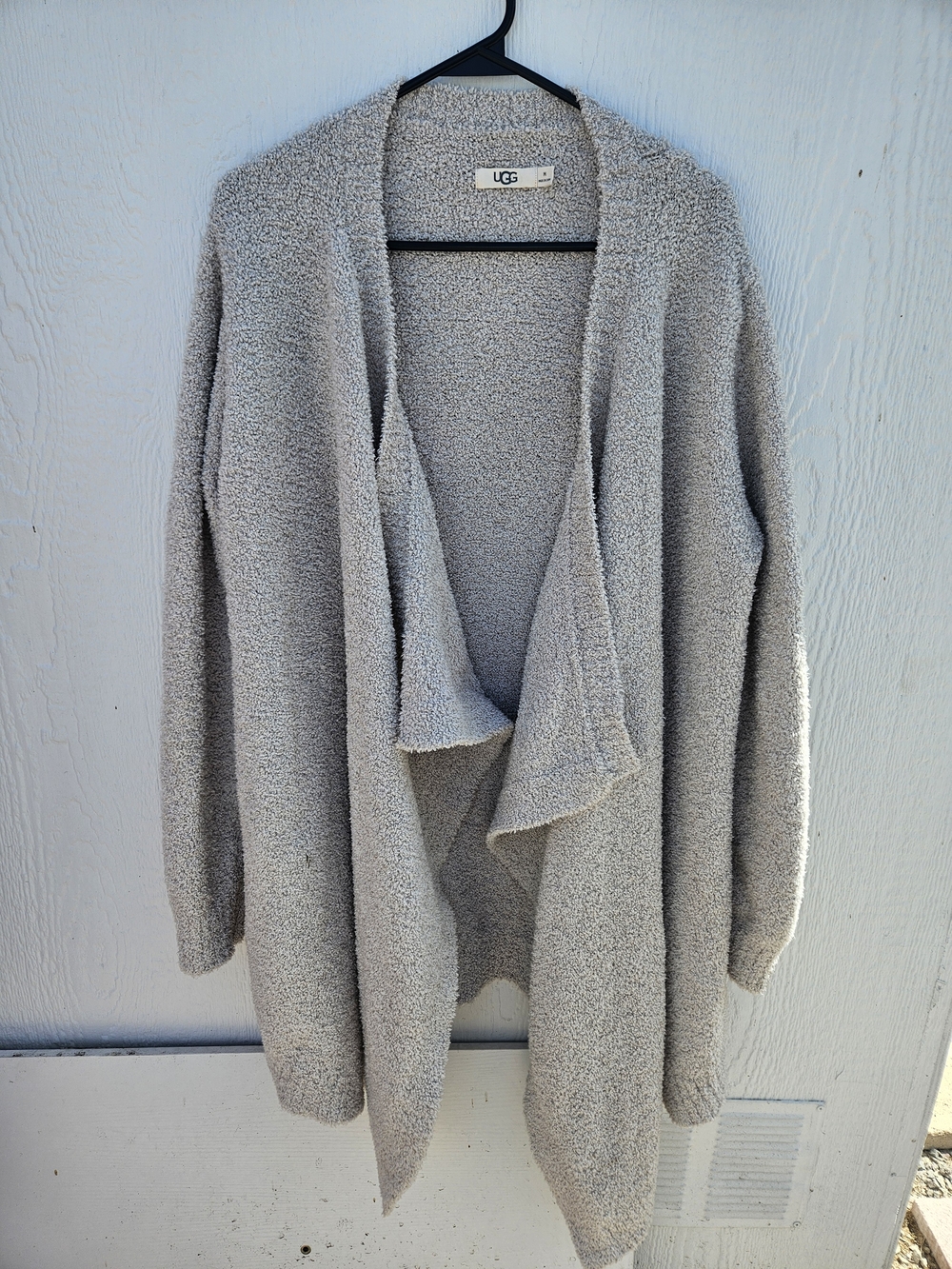 UGG Women's Cream Bouclé Open-Front Cardigan Sweater